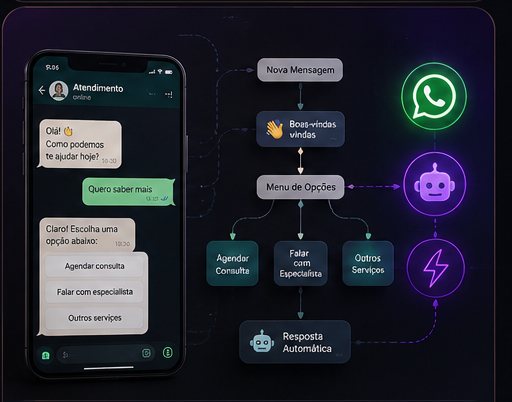 Preview do card de automação para WhatsApp